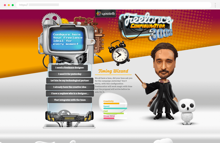 elementor website examples moder freelance configurator Exemplos de Sites em Elementor: Transformando Inspiração em Realidade Digital