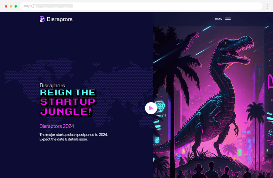 elementor website examples with cool design disraptors Exemplos de Sites em Elementor: Transformando Inspiração em Realidade Digital